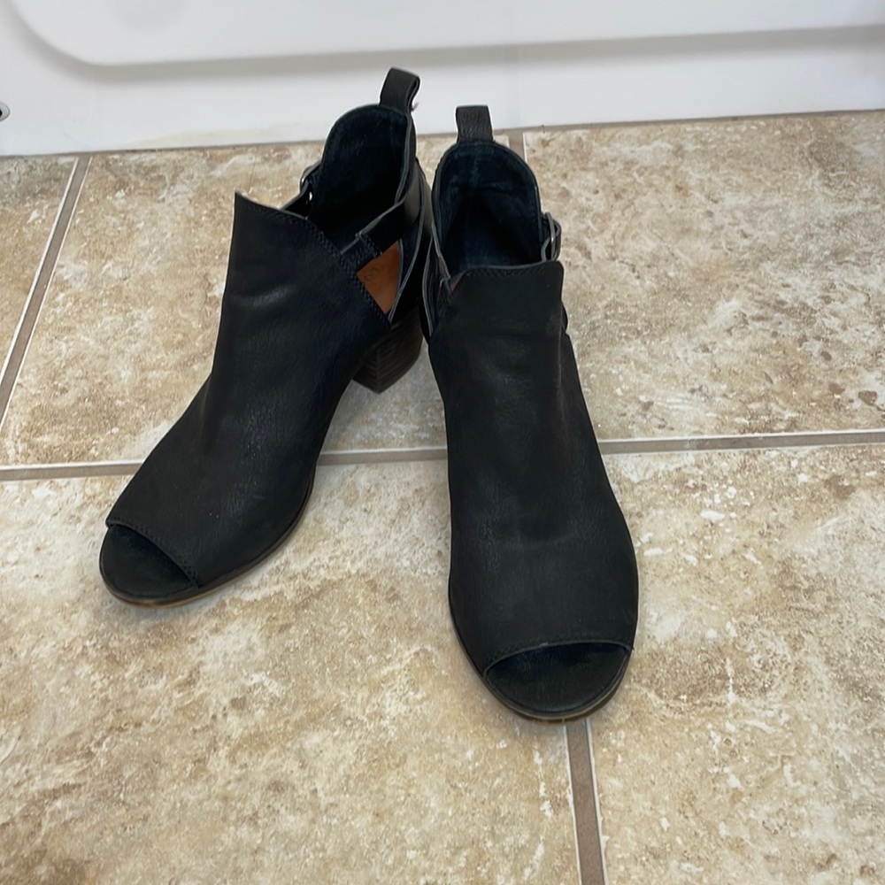 Lucky Brand Barimo Open Toe Leather Bootie